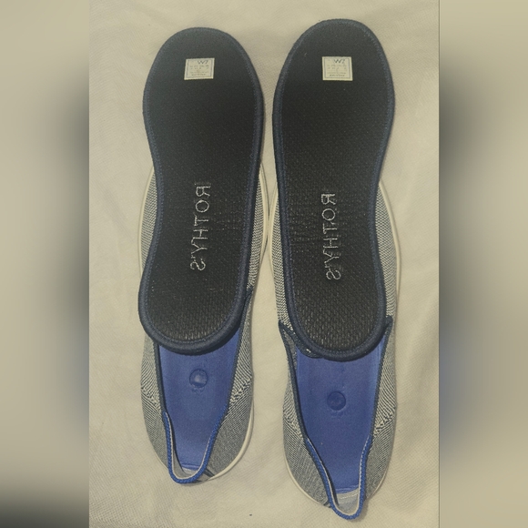 Rothy's Slip-On Shoes - Blue and White - Picture 3 of 7